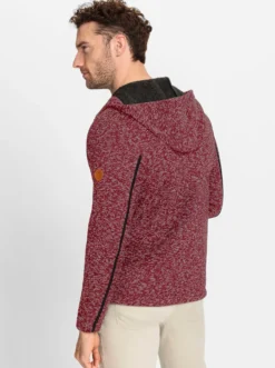 Strickfleecejacke mit Kapuze
