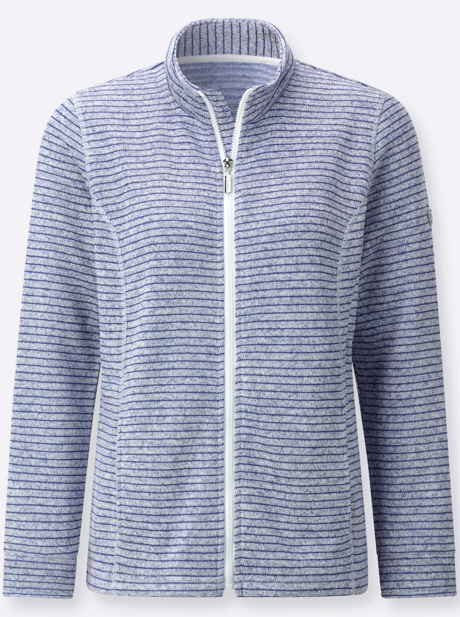 Strickfleecejacke mit Nahttaschen