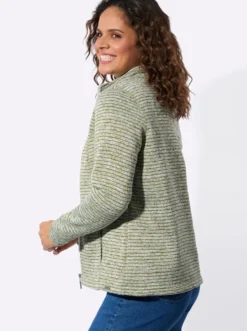 Strickfleecejacke mit Nahttaschen