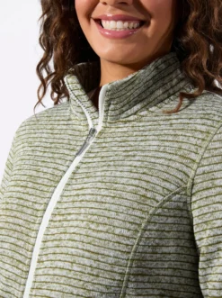 Strickfleecejacke mit Nahttaschen