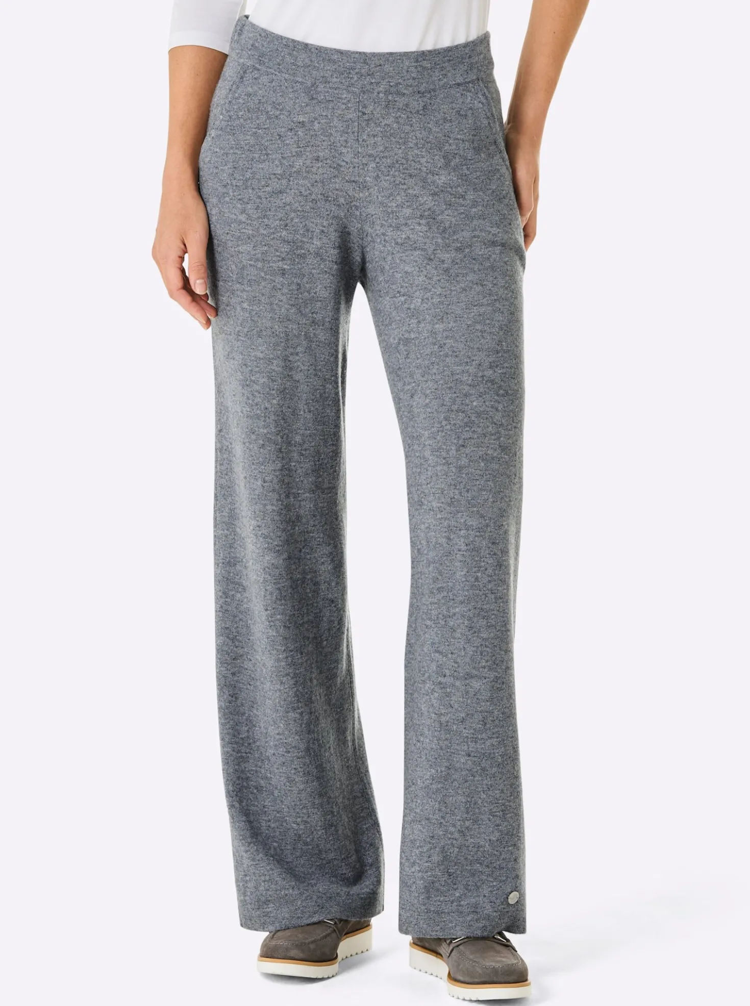 Strickhose mit 90% Schurwolle und 10% Kaschmir