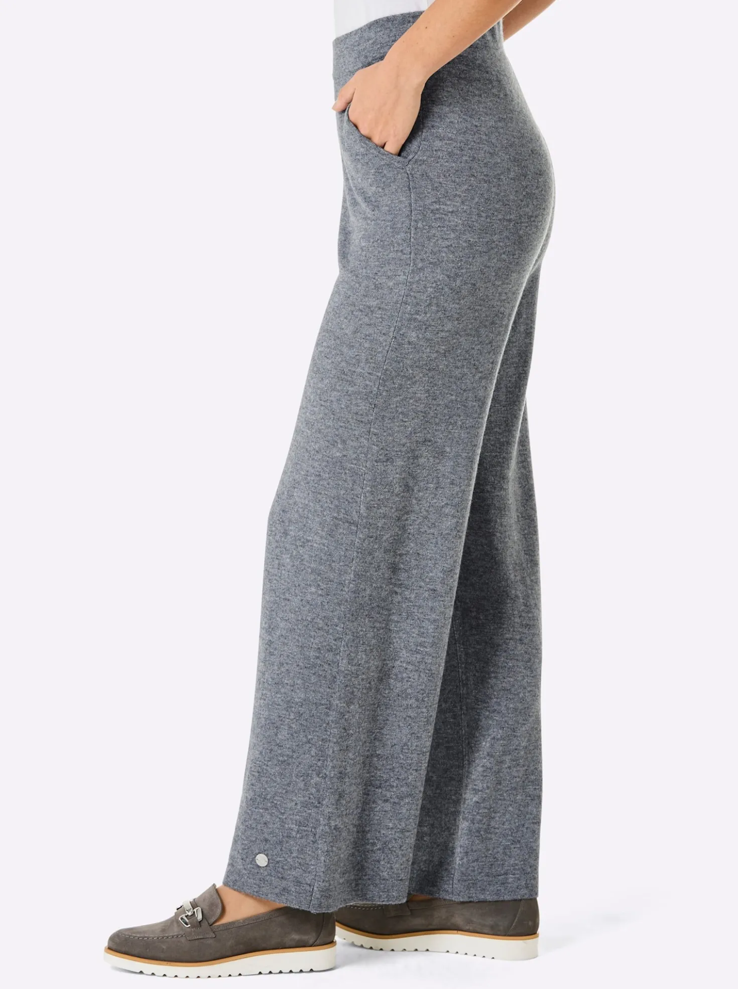 Strickhose mit 90% Schurwolle und 10% Kaschmir