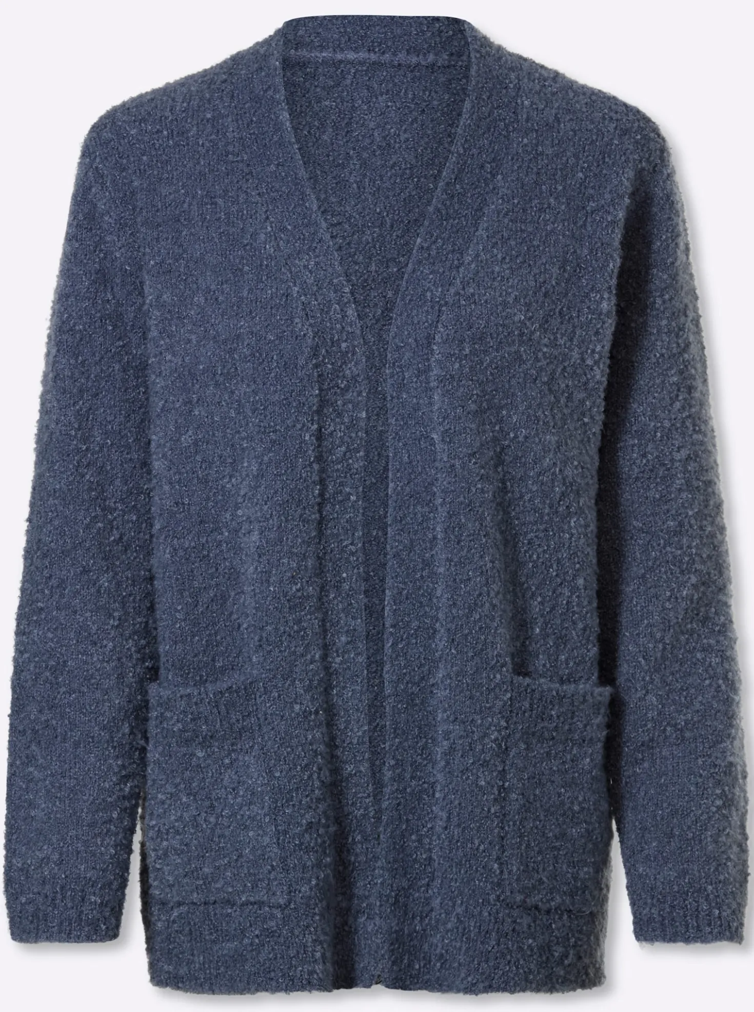 Strickjacke aus flauschigem Bouclé-Garn