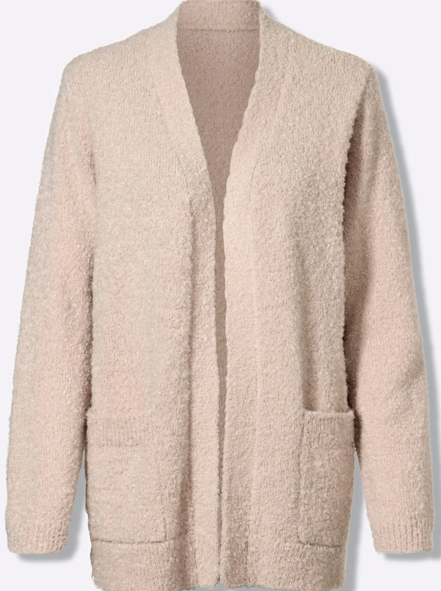 Strickjacke aus flauschigem Bouclé-Garn