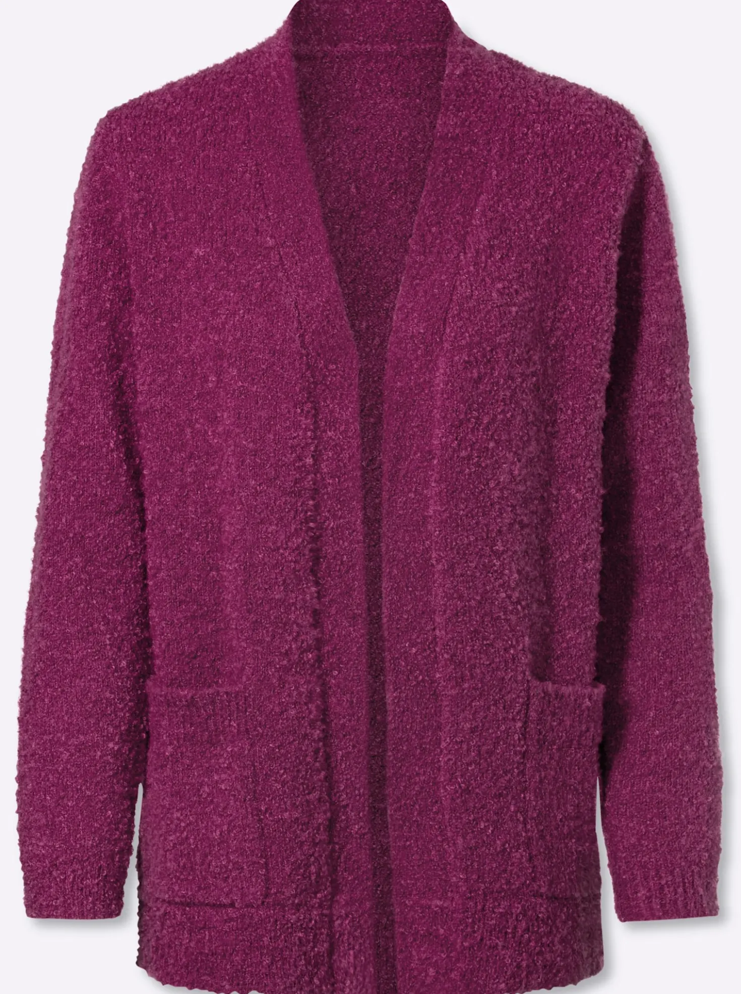Strickjacke aus flauschigem Bouclé-Garn