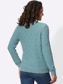 Strickjacke aus Popcorn-Garn