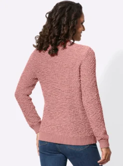 Strickjacke aus Popcorn-Garn
