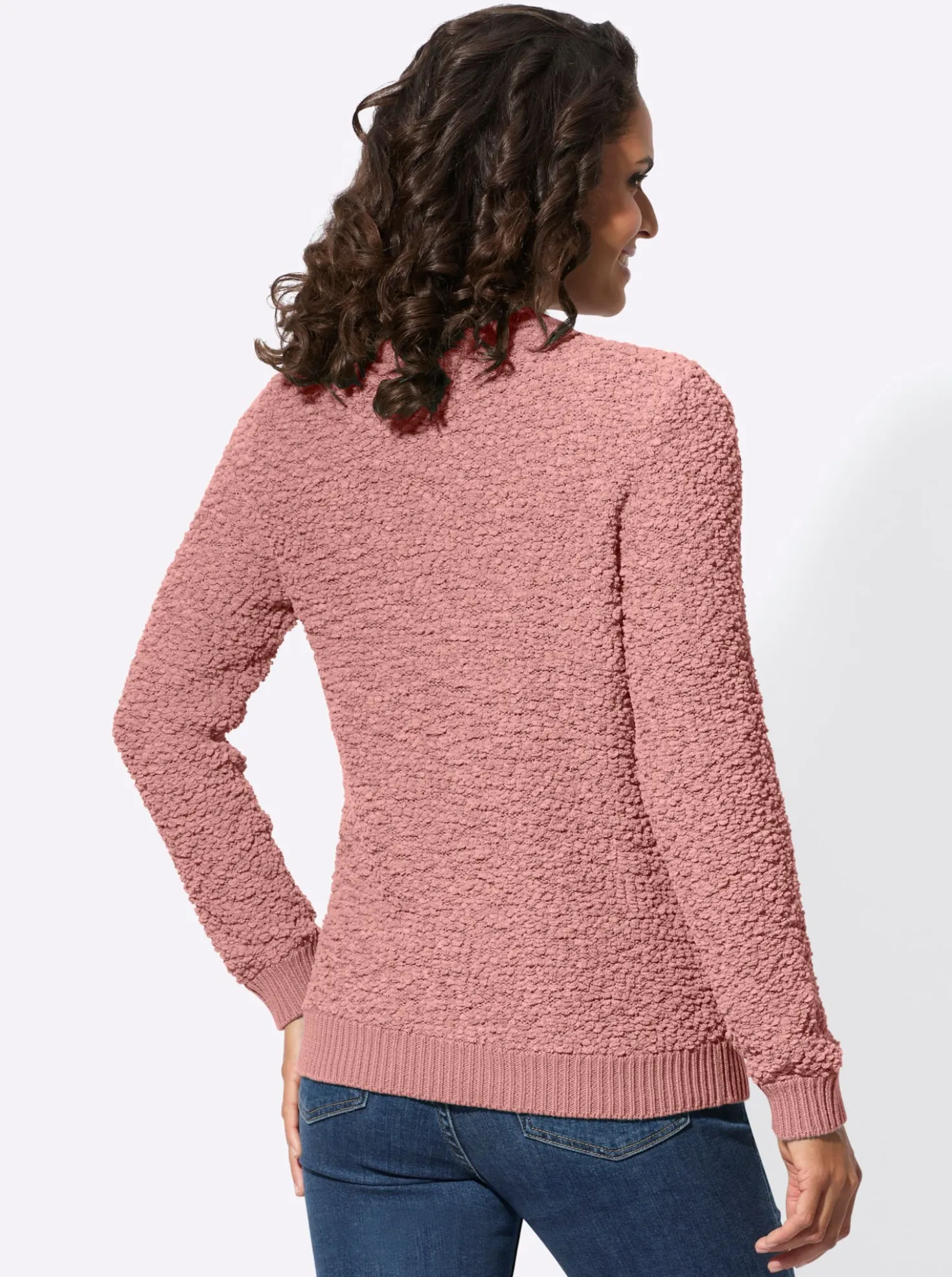 Strickjacke aus Popcorn-Garn