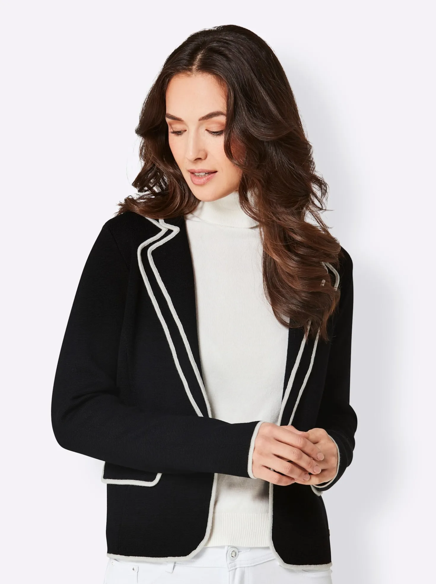 Strickjacke aus reiner Merino-Wolle
