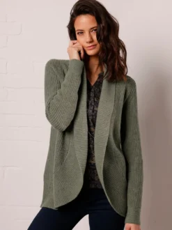 Strickjacke im Schurwoll-Kaschmir-Mix