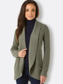 Strickjacke im Schurwoll-Kaschmir-Mix