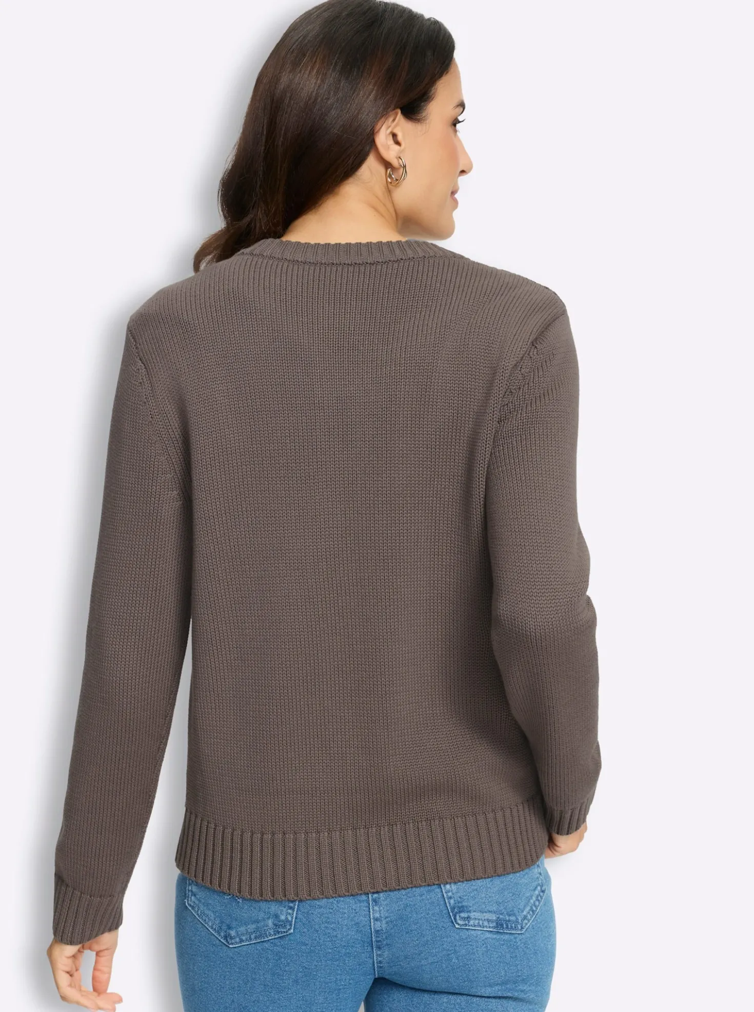 Strickjacke im Strickmuster-Mix