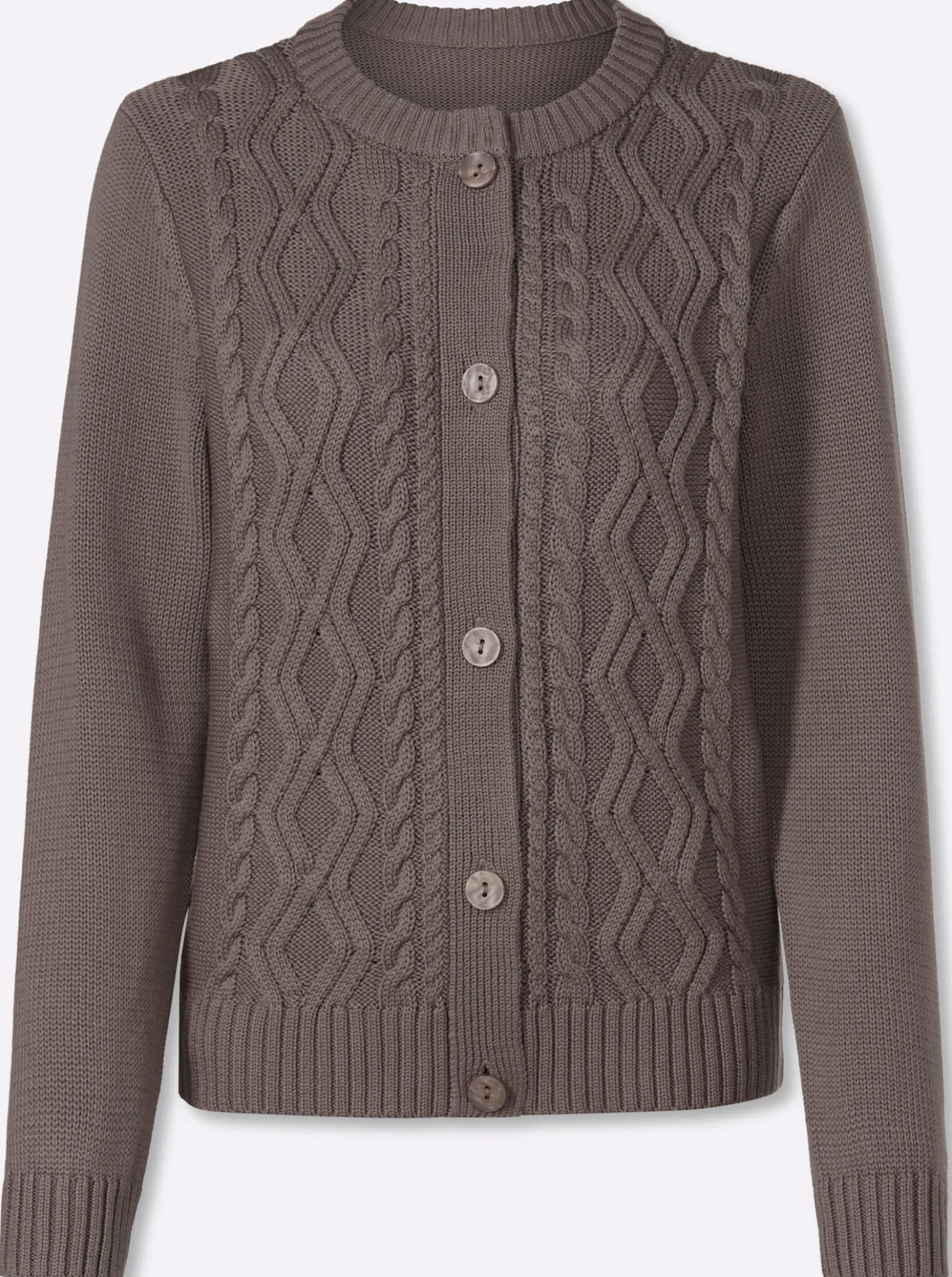 Strickjacke im Strickmuster-Mix