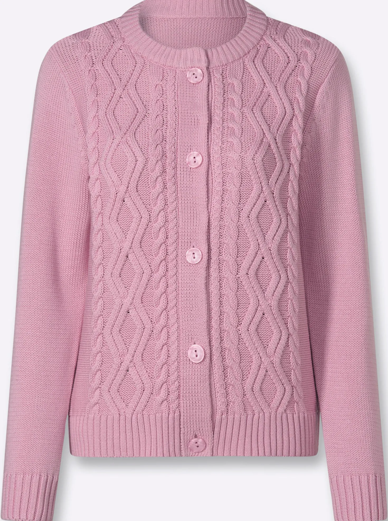 Strickjacke im Strickmuster-Mix