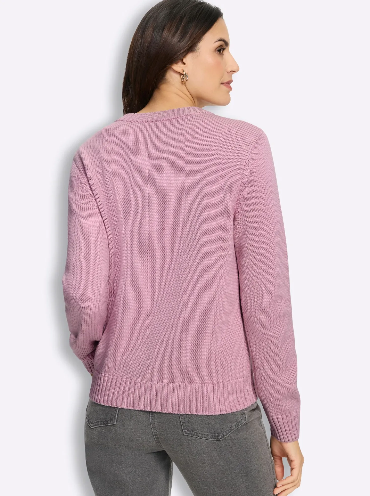 Strickjacke im Strickmuster-Mix