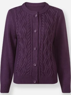 Strickjacke im Strickmuster-Mix