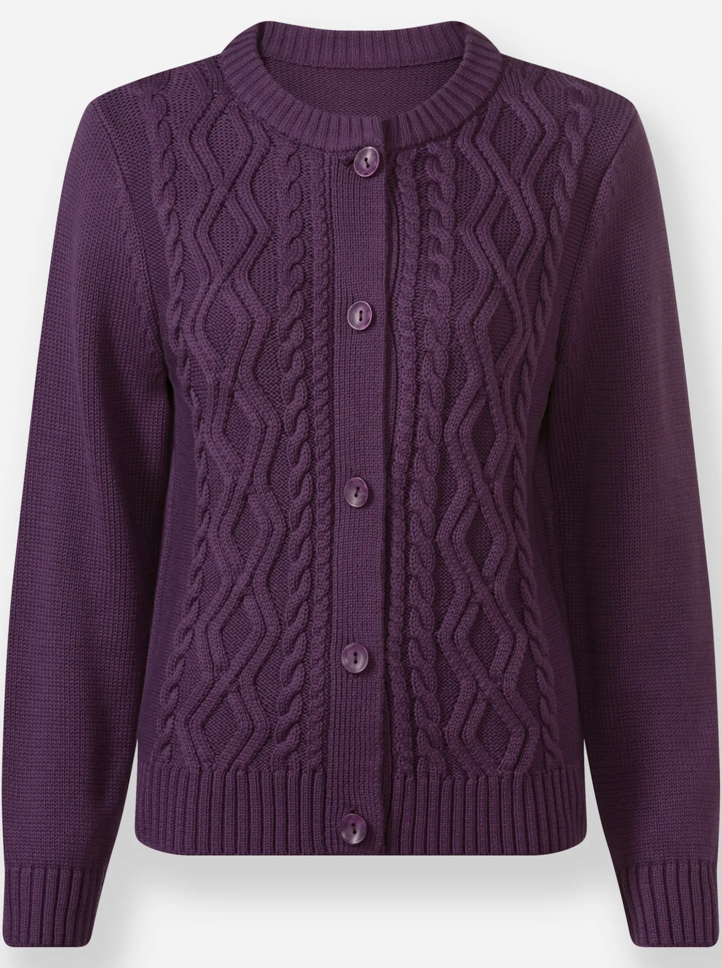 Strickjacke im Strickmuster-Mix