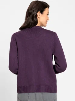 Strickjacke im Strickmuster-Mix