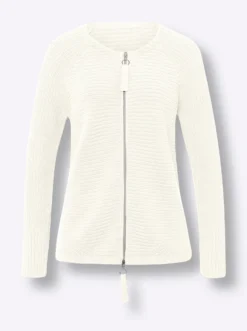 Strickjacke in dezentem Glanz