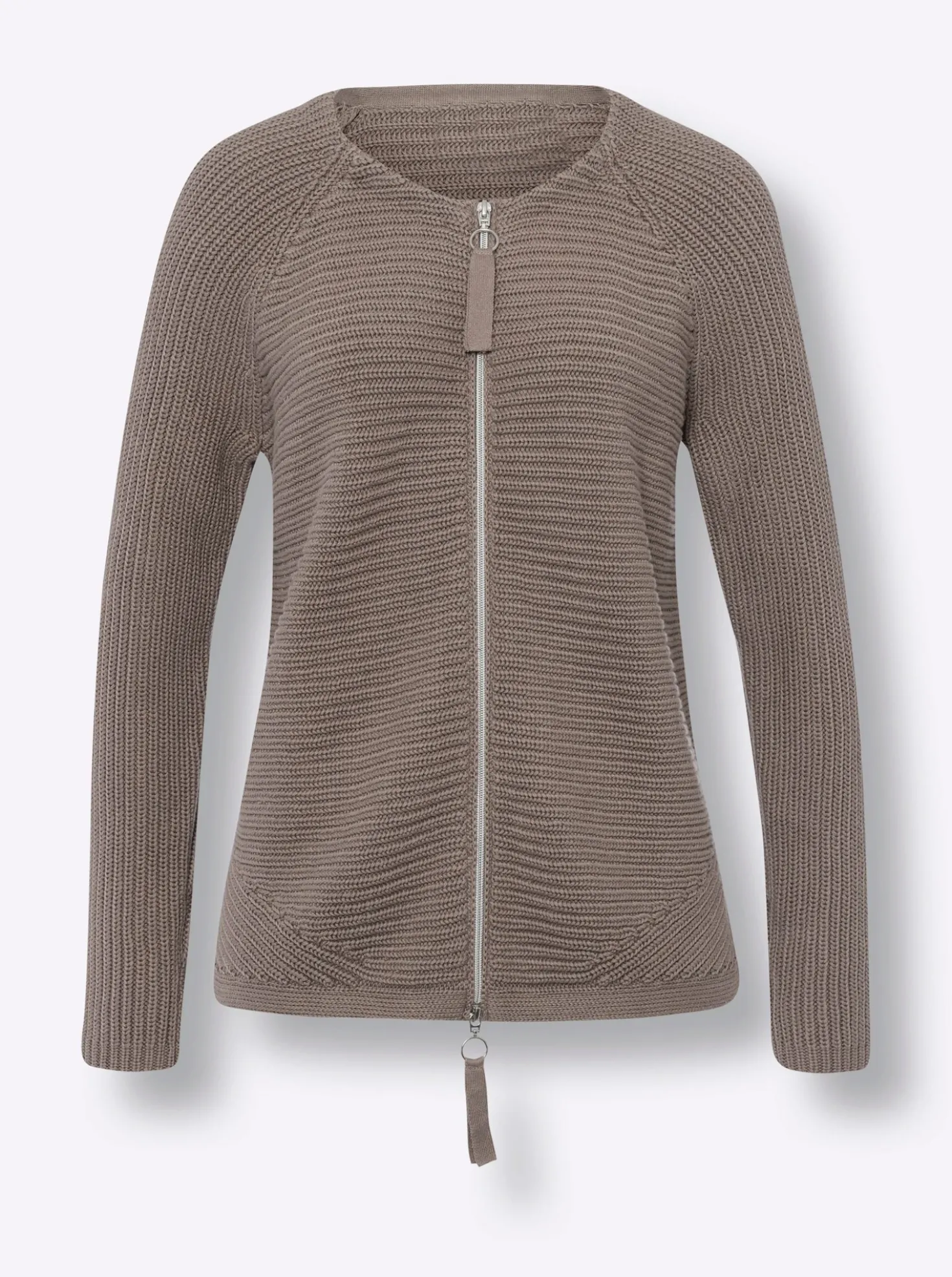 Strickjacke in dezentem Glanz