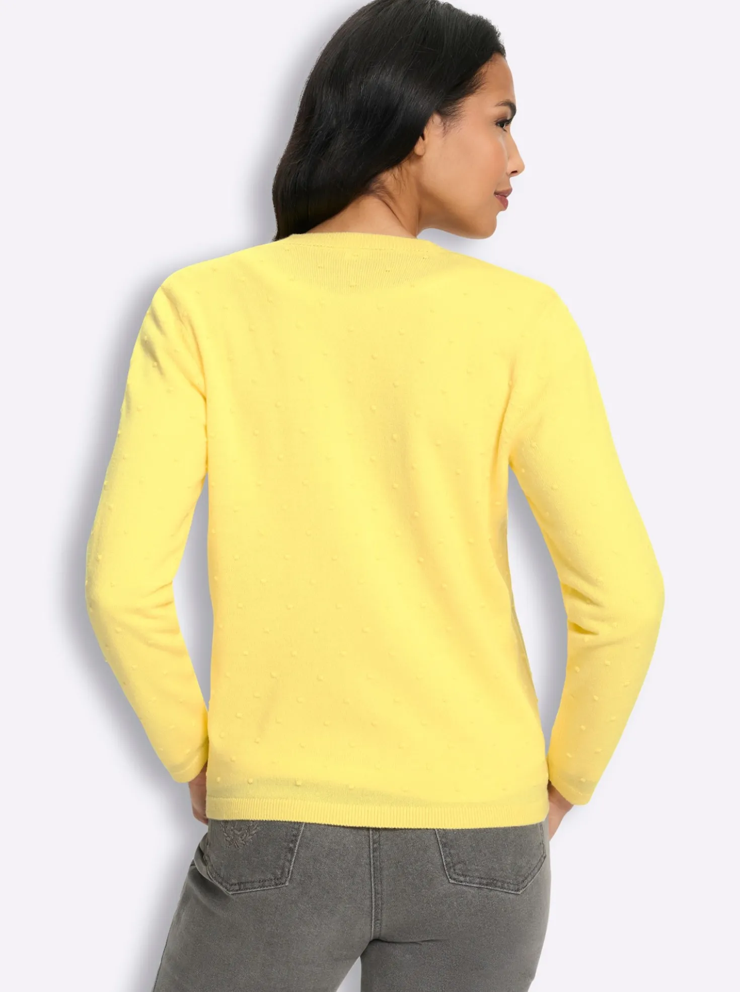 Strickjacke in 3D-Tupfen-Optik