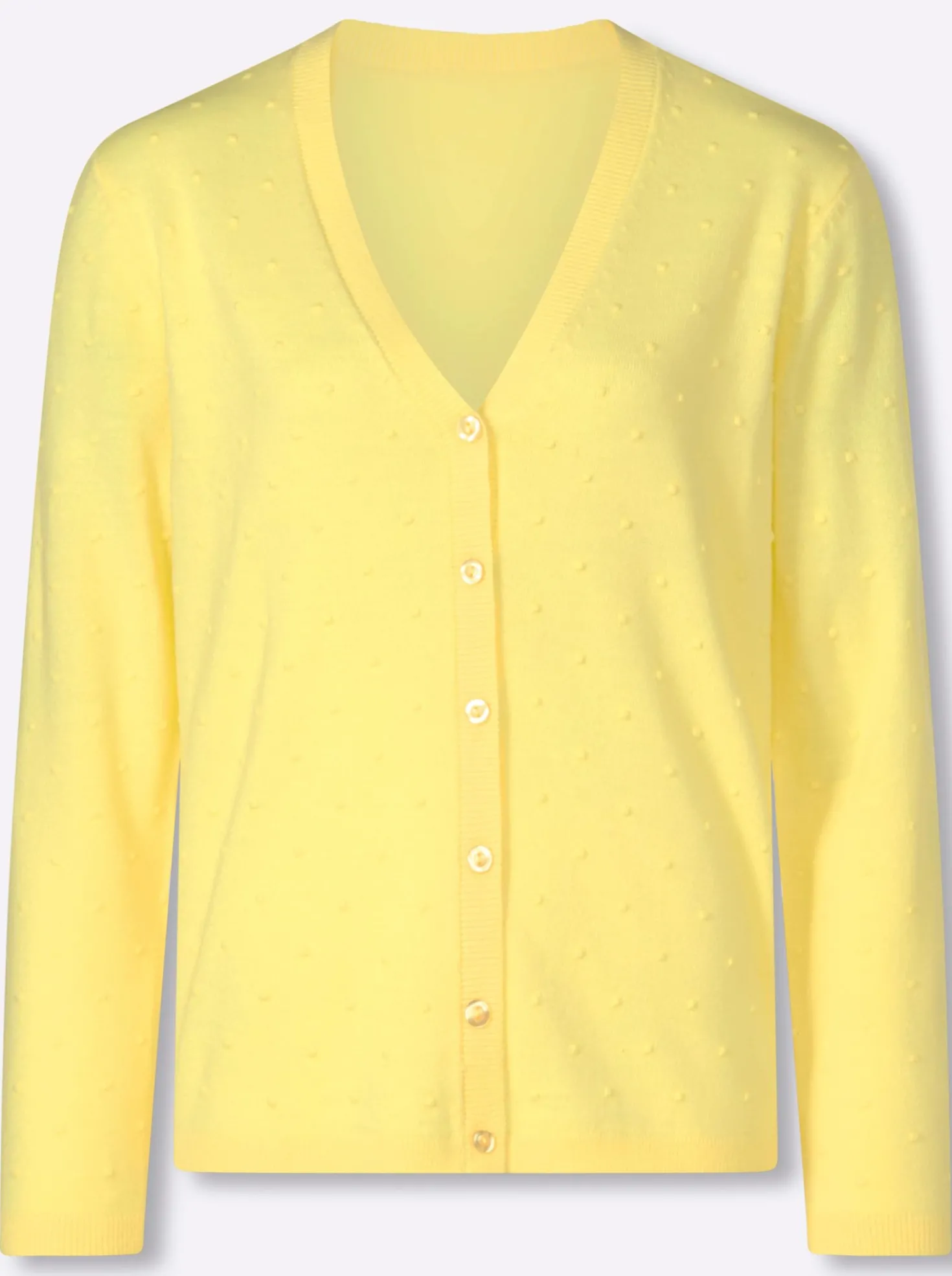 Strickjacke in 3D-Tupfen-Optik