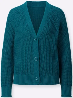Strickjacke in Grobstrick-Muster