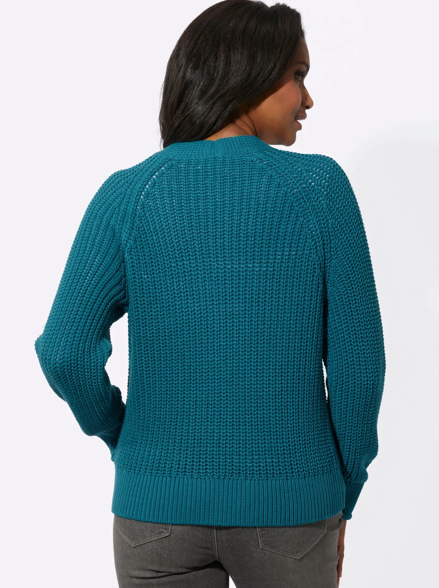 Strickjacke in Grobstrick-Muster