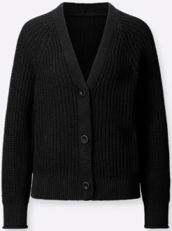 Strickjacke in Grobstrick-Muster
