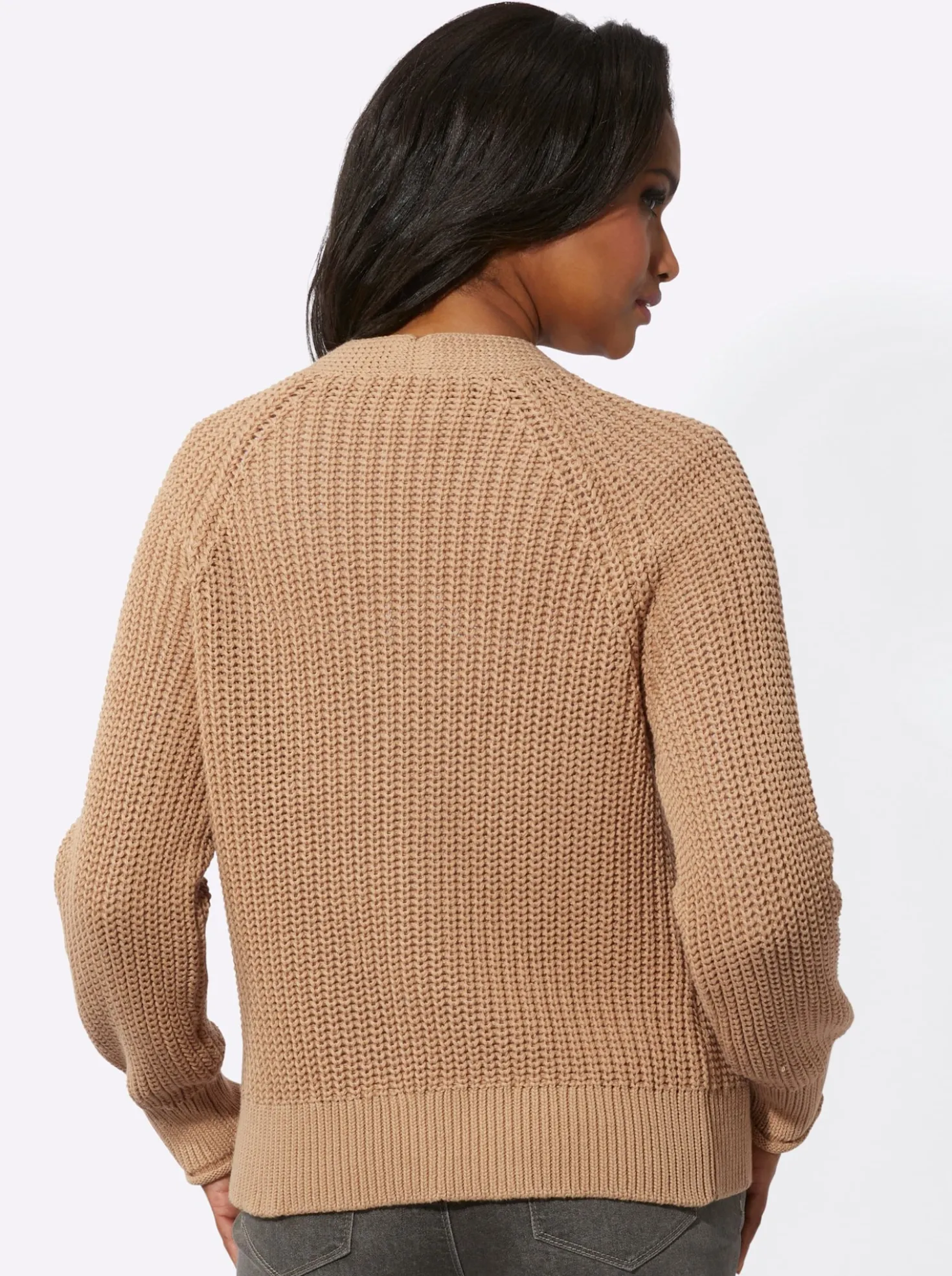 Strickjacke in Grobstrick-Muster