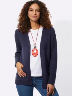 Strickjacke in langer, offener Form
