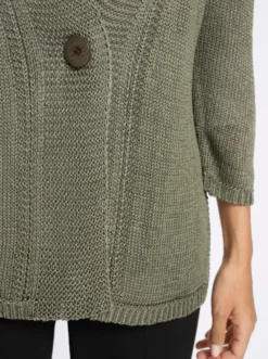 Strickjacke in pflegeleichtem Bändchengarn