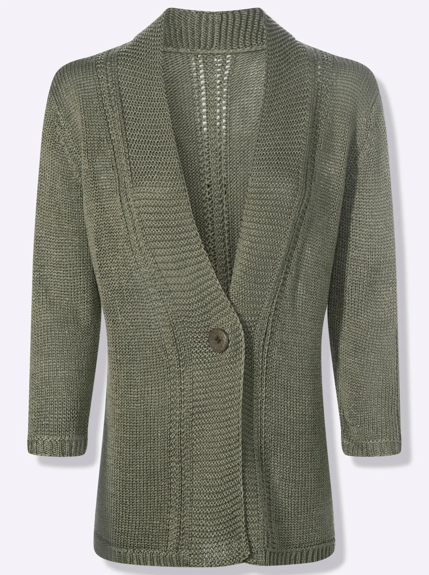 Strickjacke in pflegeleichtem Bändchengarn