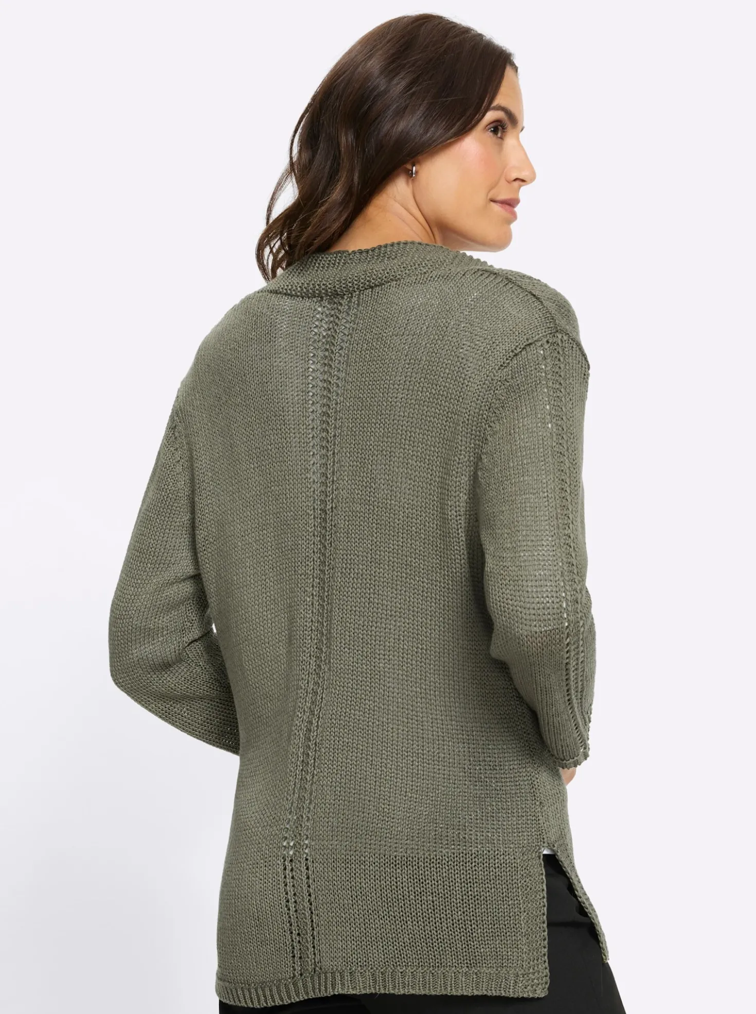 Strickjacke in pflegeleichtem Bändchengarn