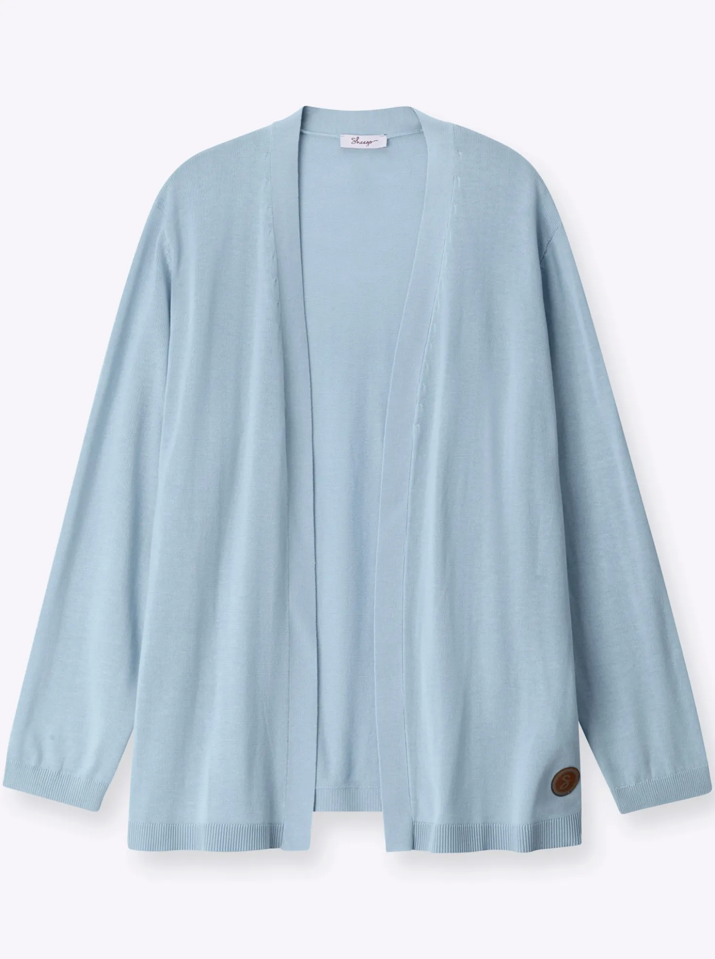 Strickjacke in verschlussloser Form
