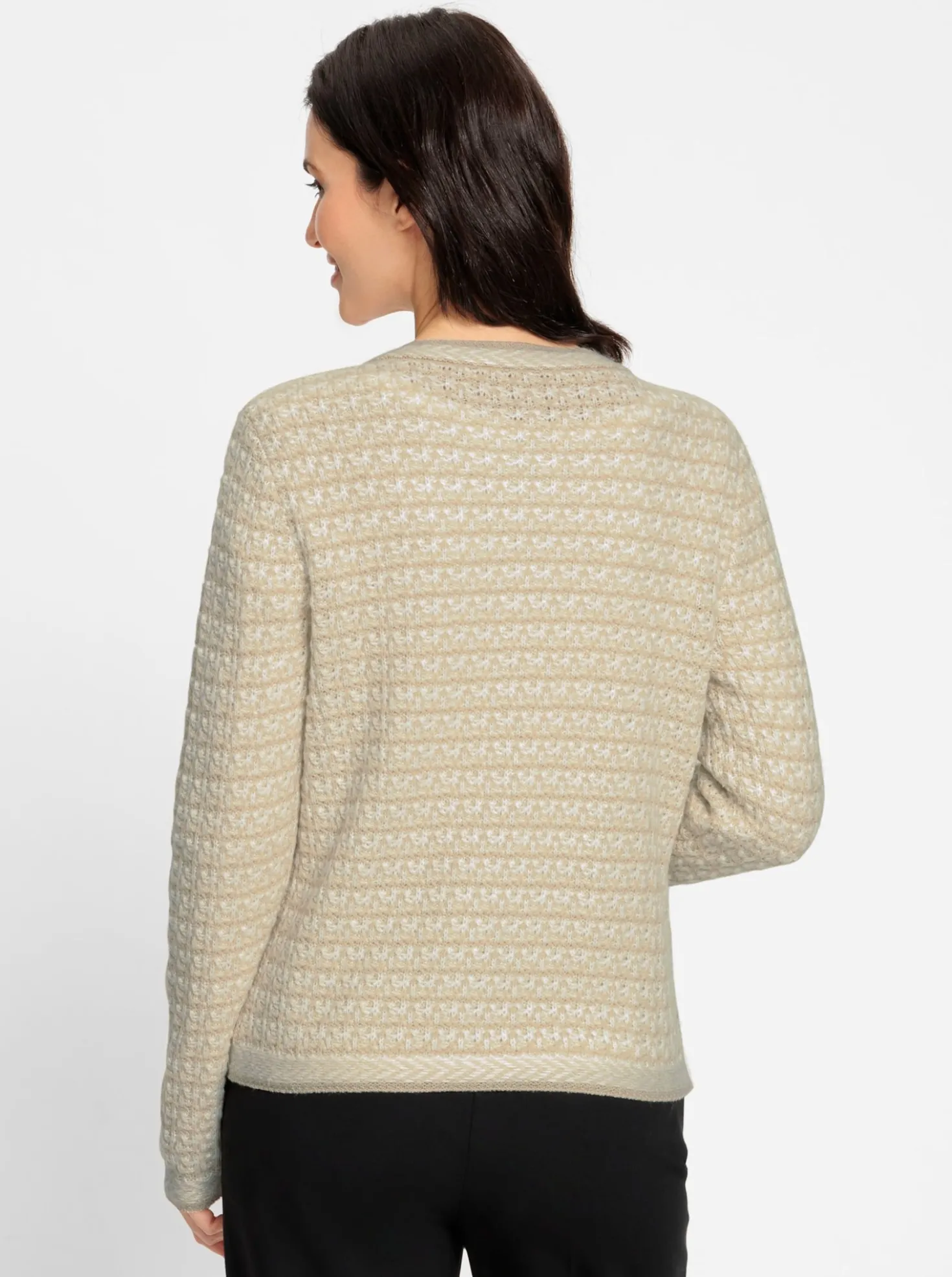 Strickjacke in zweifarbiger Optik