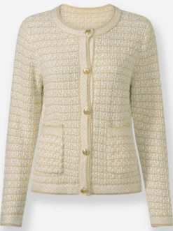 Strickjacke in zweifarbiger Optik