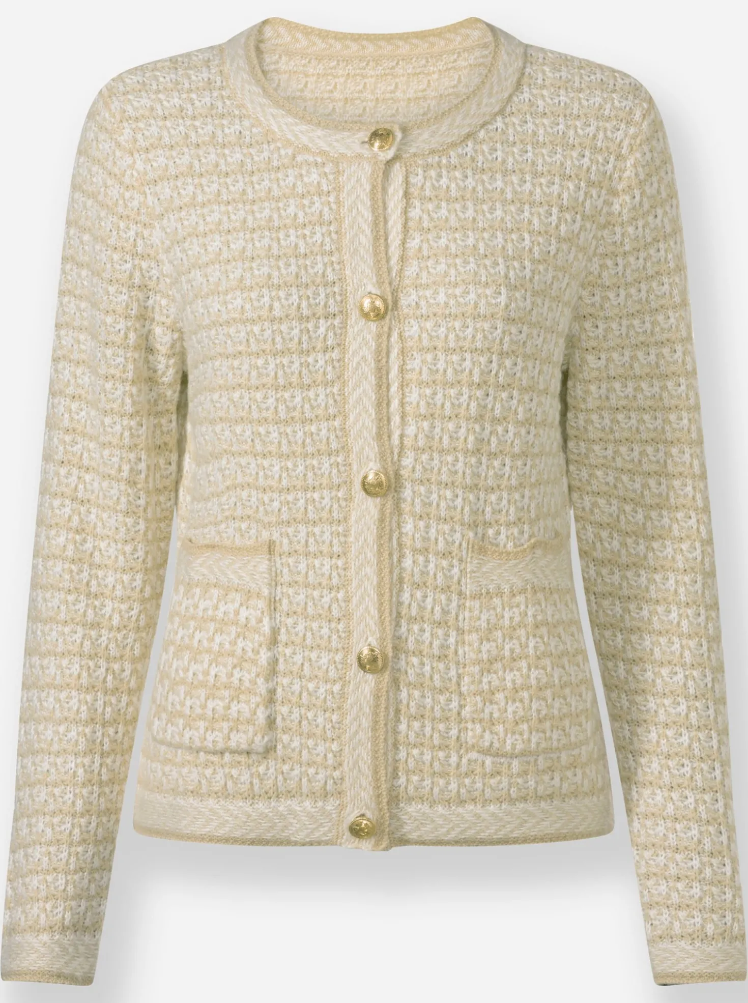 Strickjacke in zweifarbiger Optik
