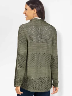 Strickjacke mit Ajour-Muster