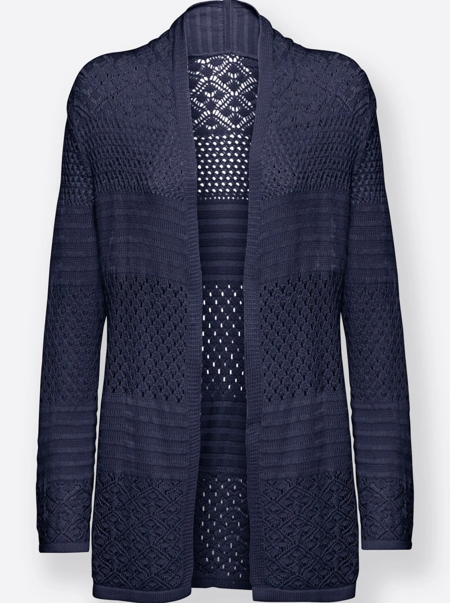 Strickjacke mit Ajour-Muster