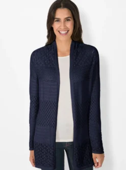Strickjacke mit Ajour-Muster