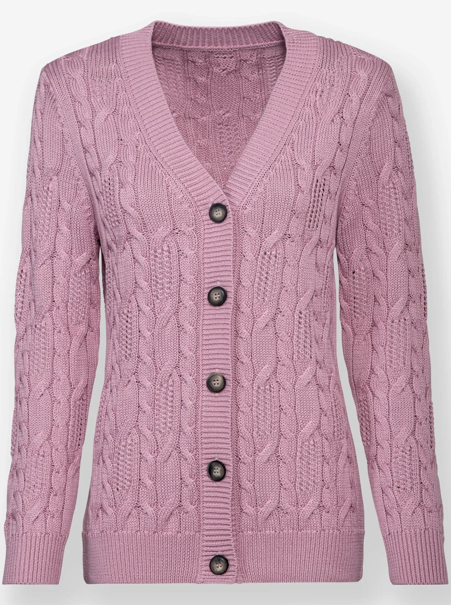 Strickjacke mit Ajourmuster