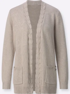 Strickjacke mit aufgesetzten Taschen