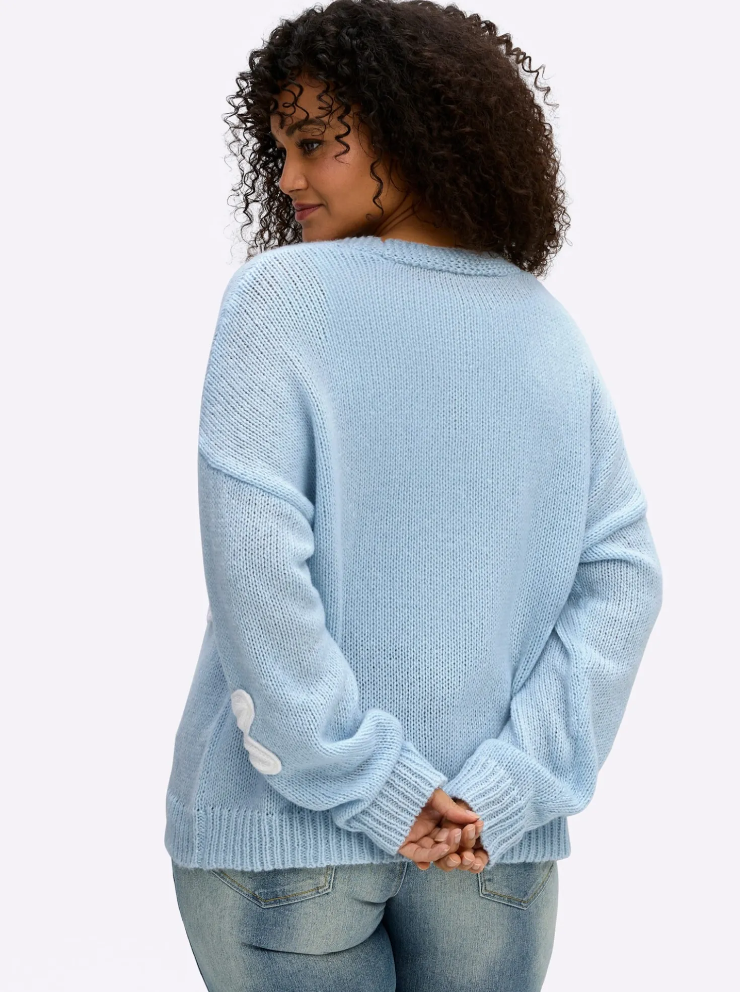 Strickjacke mit Blütenmuster