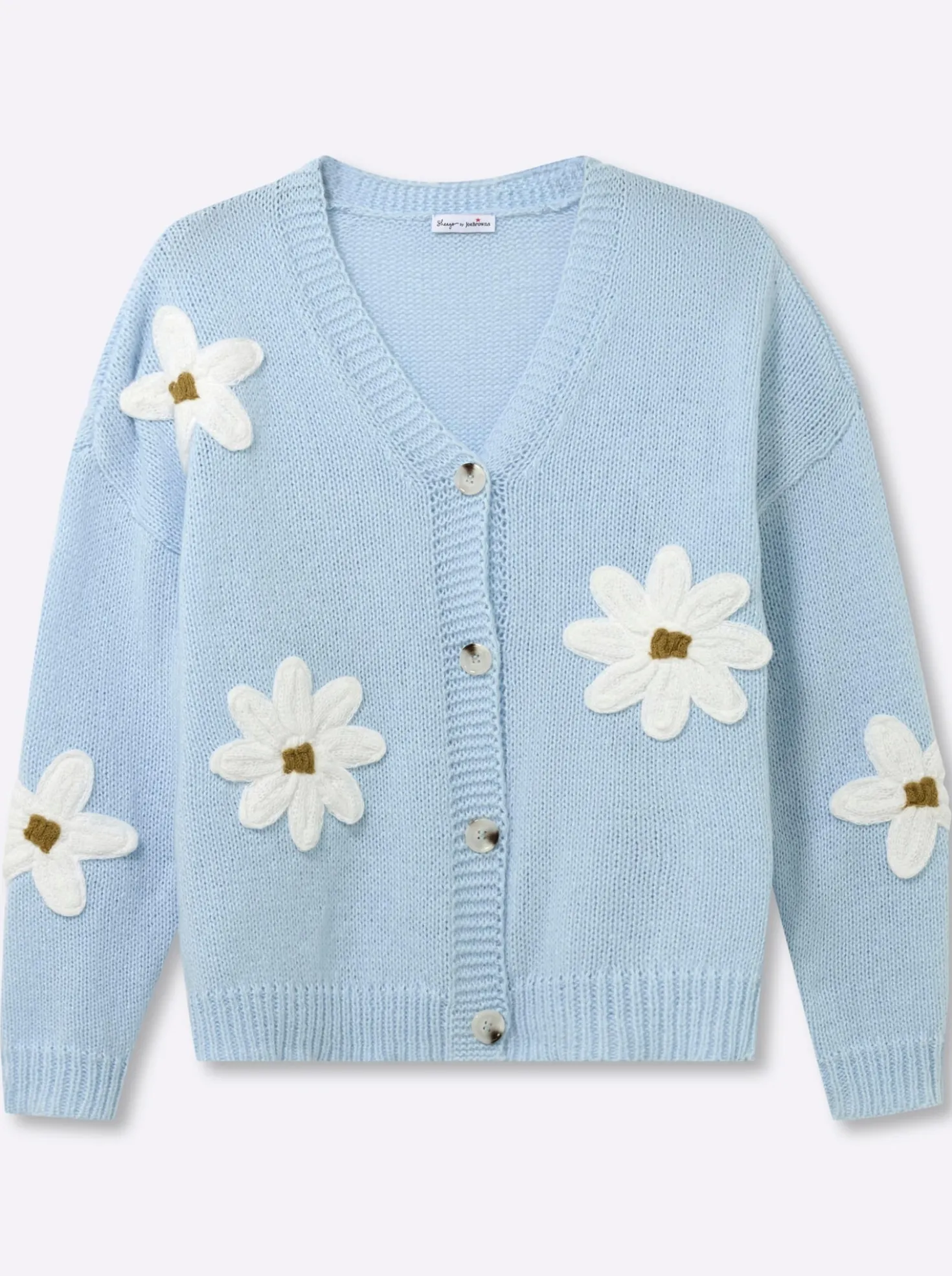 Strickjacke mit Blütenmuster