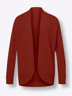 Strickjacke mit breiter Rippe
