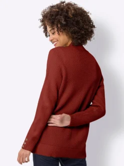 Strickjacke mit breiter Rippe