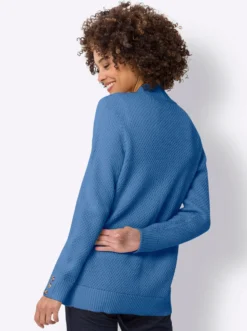 Strickjacke mit breiter Rippe