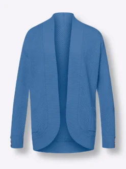 Strickjacke mit breiter Rippe
