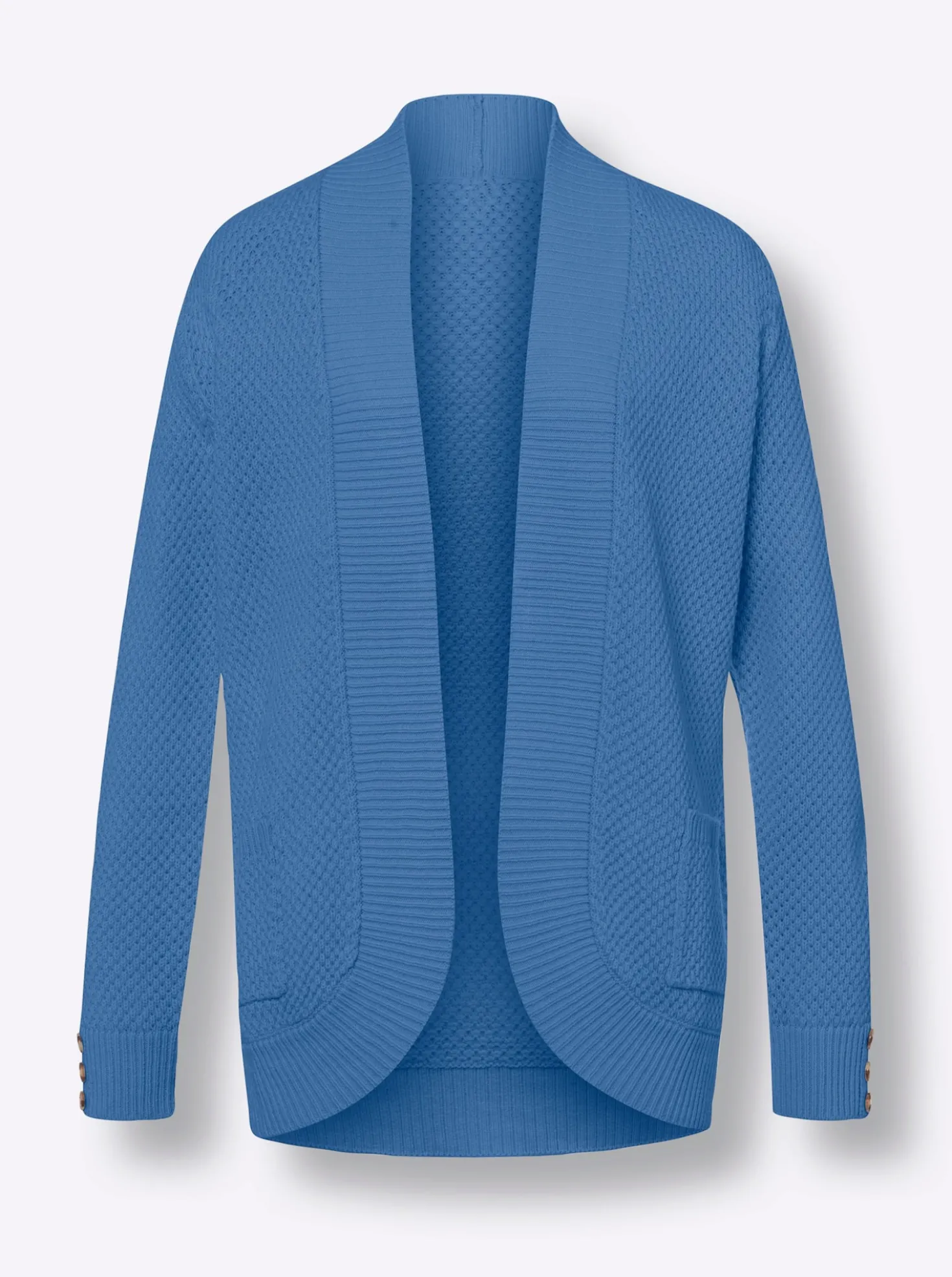 Strickjacke mit breiter Rippe